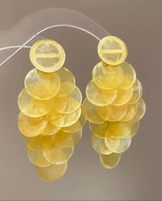 COLORFUL BOHEMIAN SHELL DISC EARRINGS