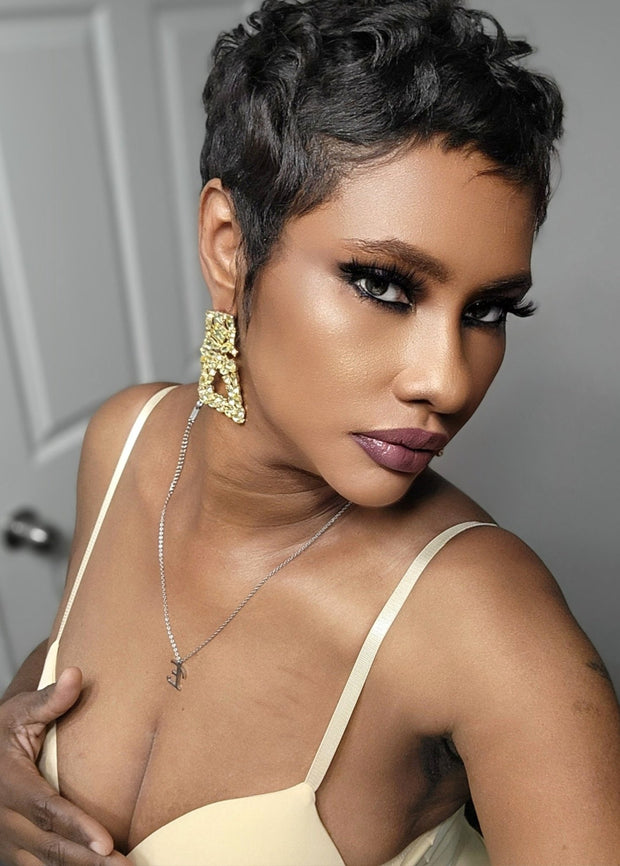 YELLOW CRYSTAL CLUSTER EARRINGS