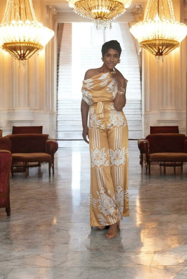MAJESTIC MUSTARD GARDEN JUMPSUIT