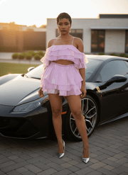 🌸 The "Iridescent Sugarplum" Ruffle Set