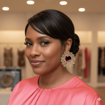 The Neon Vortex Statement Earrings