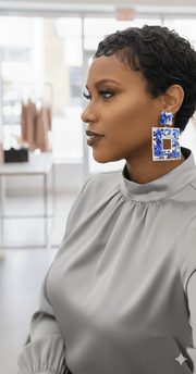 💙Midnight Mosaic Dangles