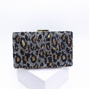 VINTAGE SEQUINS LEOPARD PRINT CLUTCH