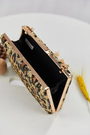 VINTAGE SEQUINS LEOPARD PRINT CLUTCH