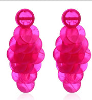 COLORFUL BOHEMIAN SHELL DISC EARRINGS