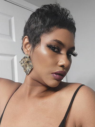 LEOPARD SQUARE RHINESTONE EARRINGS