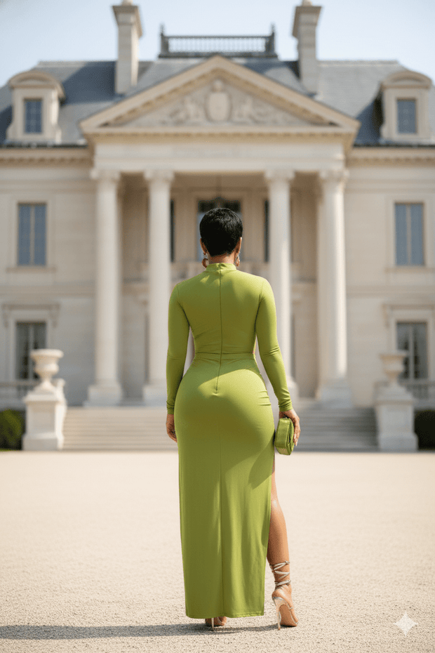 💜 Regal Radiance Cut-Out Gown