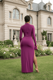 💜 Regal Radiance Cut-Out Gown