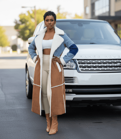 🏔️ The "Alpine Summit" Patchwork Sherpa Coat